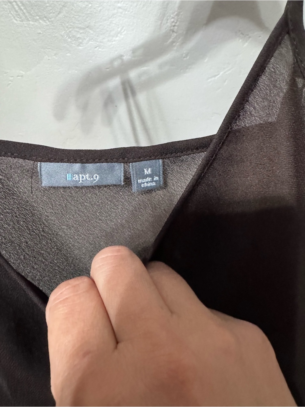 Apt. 9 Black Sheer Spaghetti-Strap Camisole Top - Picture 6 of 7
